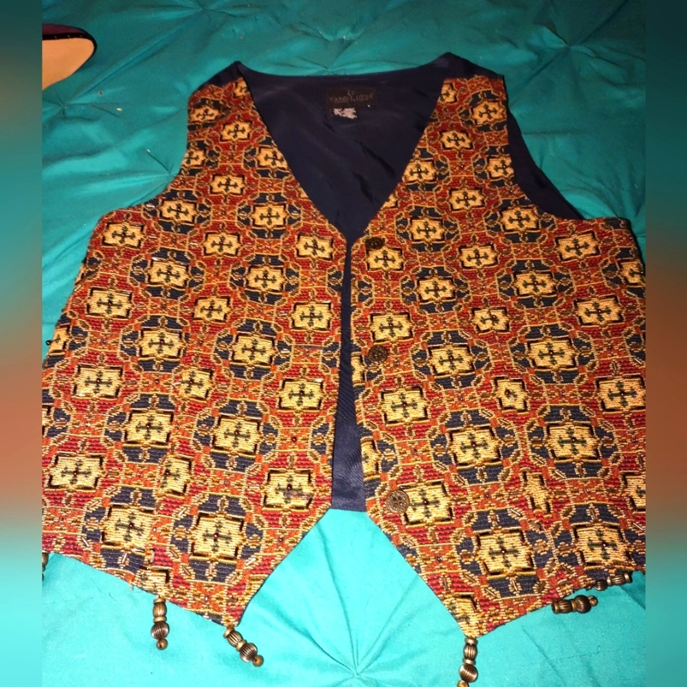 Vintage Carole Little Beaded Vest